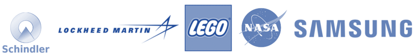 logos schindler lockheed martin lego nasa e samsung